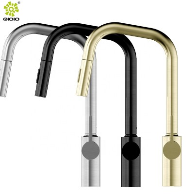 New style designer faucet _kitchen hot and cold mixer pull out durable kitchen faucet